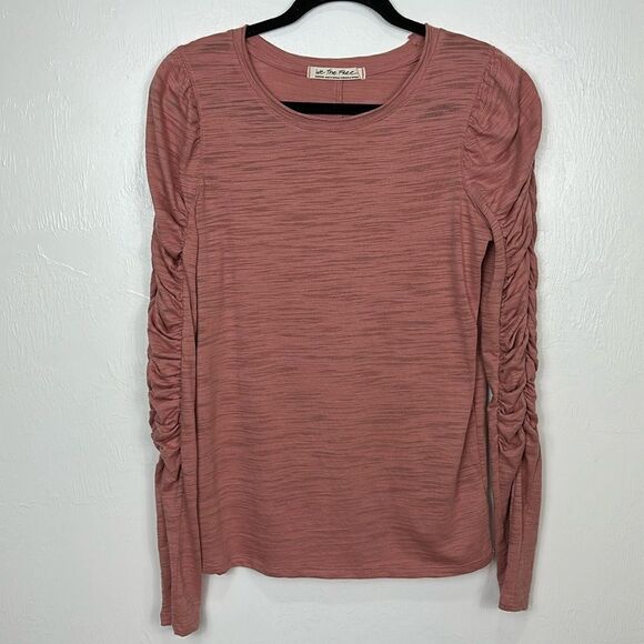 Free People We The Free Natasha Ruched Long Sleeve Top Size M - Picture 2 of 11